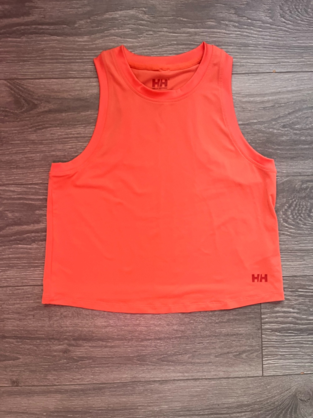 Helly Hansen Orange Gym Yoga Pilates Run Cycling Workout Active Exercise Tank S